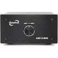 Dynavox AMP-S MKII Amplifier and Box Switch in Metal Housing for Stereo and Surround Amplifier, Banana Plug or Clamp Connection - Black