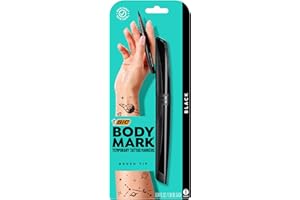 Bic BodyMark Temporary Tattoo Markers, black, 0.04 Fl Oz