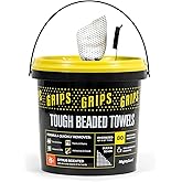 Grips Heavy Duty Multi-Surface Cleansing Towels - 1 Pack, 80 XL Wipes | 10"x12" - 3D Beaded - Professional Grade - Multi-Surface Wet Wipes - Citrus Scent