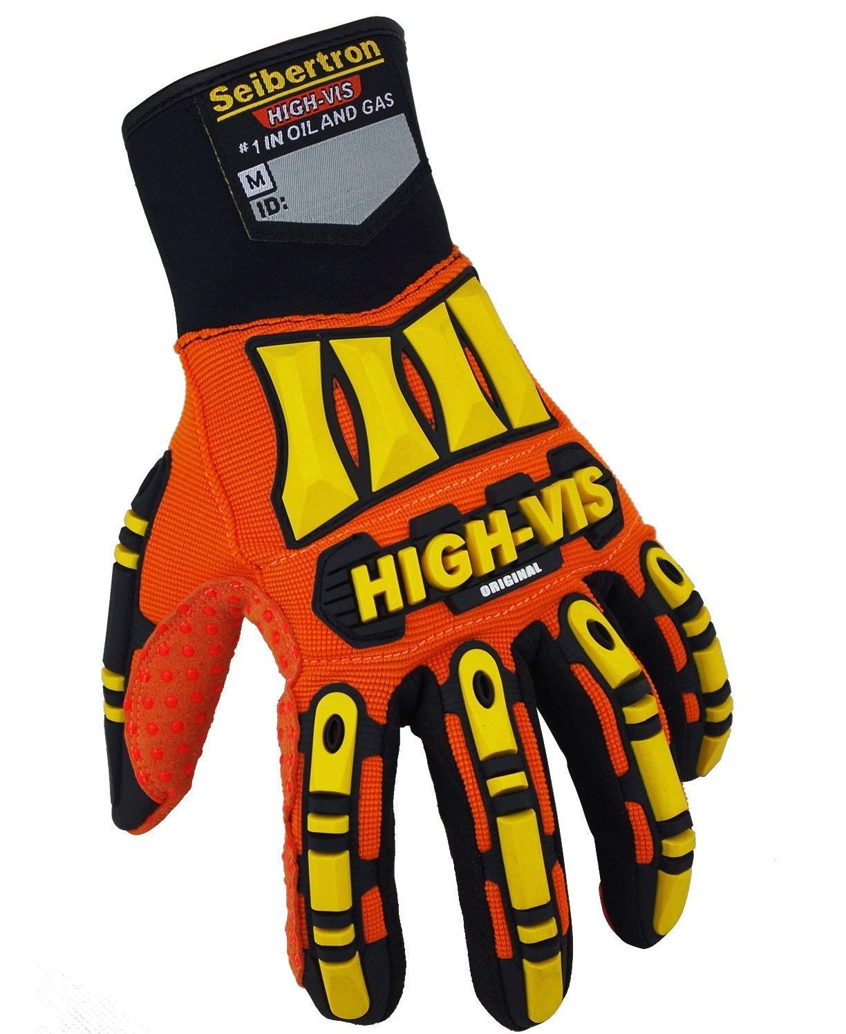Seibertron High-Vis Resistant Reducing Anti-Impact Mechanics Heavy Duty Safety Gloves (M)