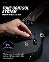 Donner DMT-100 Solid Body Electric Guitar Kit Black H H Pickups 39 Inch view 5
