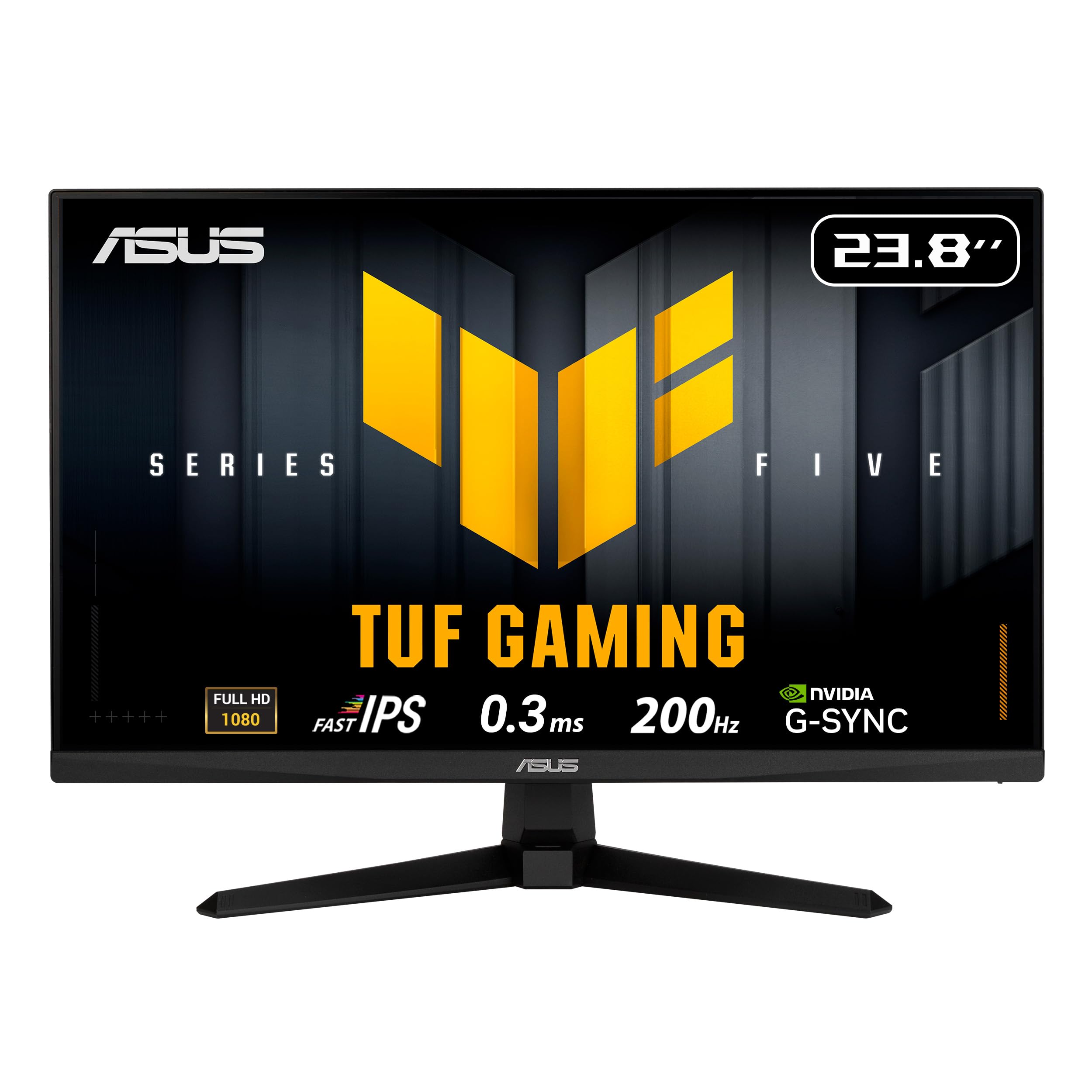 ASUS TUF Gaming VG249Q5A 24 Zoll Full HD Monitor (200 Hz, 0.3ms GtG, FreeSync Premium, Adaptive Sync, G-Sync, ELMB, GameFast, Fast-IPS Panel, 16:9, 1920x1080, DisplayPort, HDMI, Speaker)