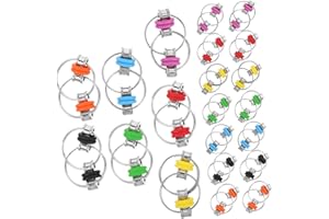 Generic 21pcs Fidget Chain Keychain for Stress Relief and Anxiety Reduction, Portable Bike Chain Flippy Toy for Adults and Te