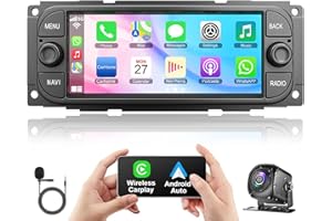 [4G+64G] Car Radio for Dodge RAM 2002 2003 2004 2005 2006, for Jeep Wrangler 2003 2004 2005 2006,Jeep Grand Cherokee 1999-200