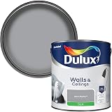 Dulux Silk Emulsion Paint For Walls And Ceilings Warm Pewter 2.5L