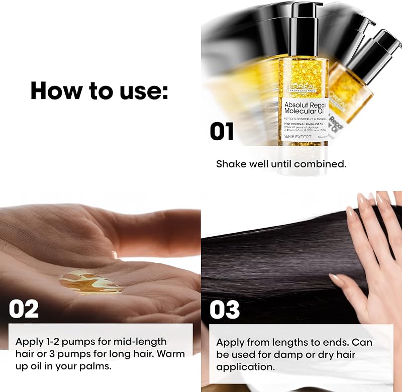 L'Oréal Professionnel Absolut Repair Molecular Bi-Phase Oil, 30ml