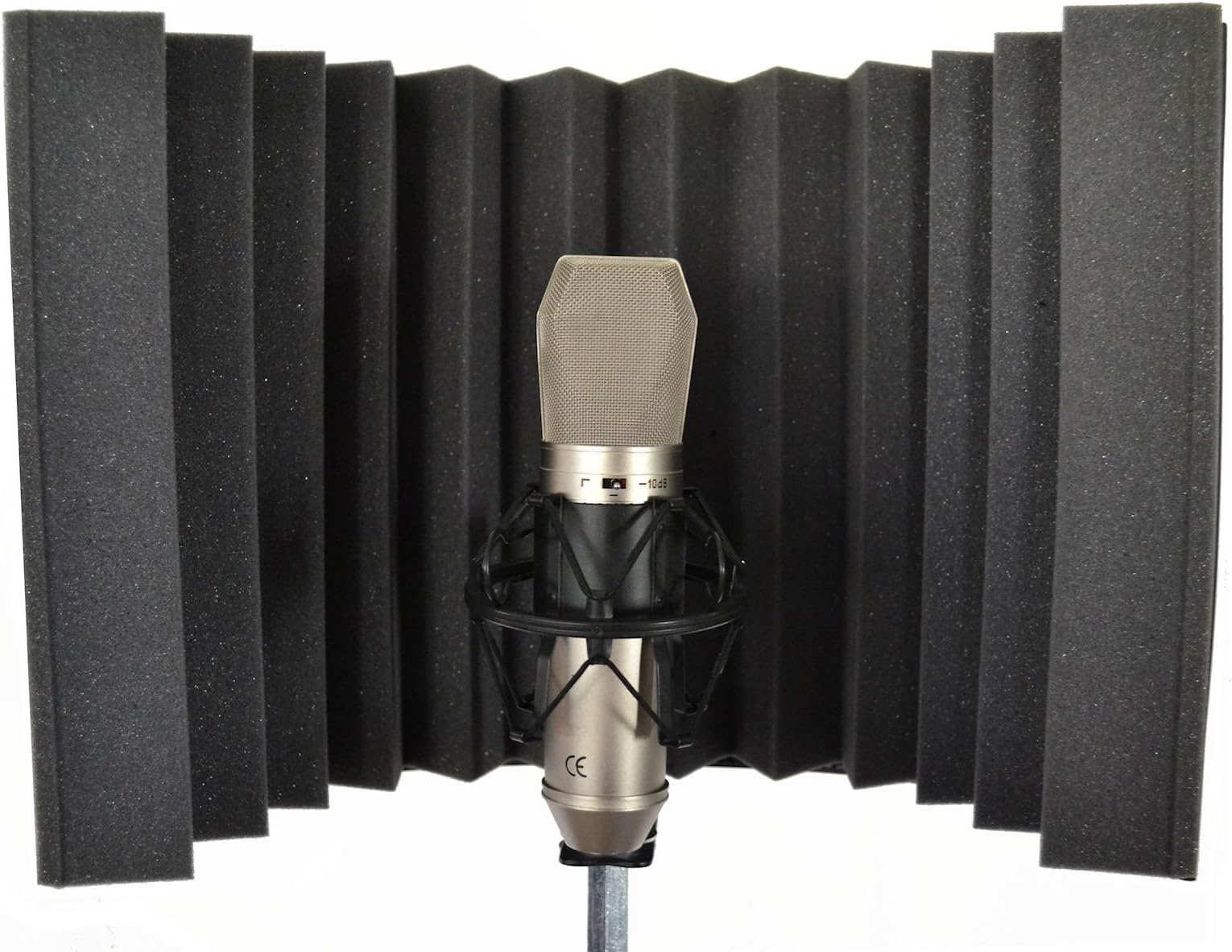 SOUNDKITZ - AEF PRO Advanced Portable Vocal Recording Booth - Acoustic Foam Vocal Studio Microphone Reflection Filter