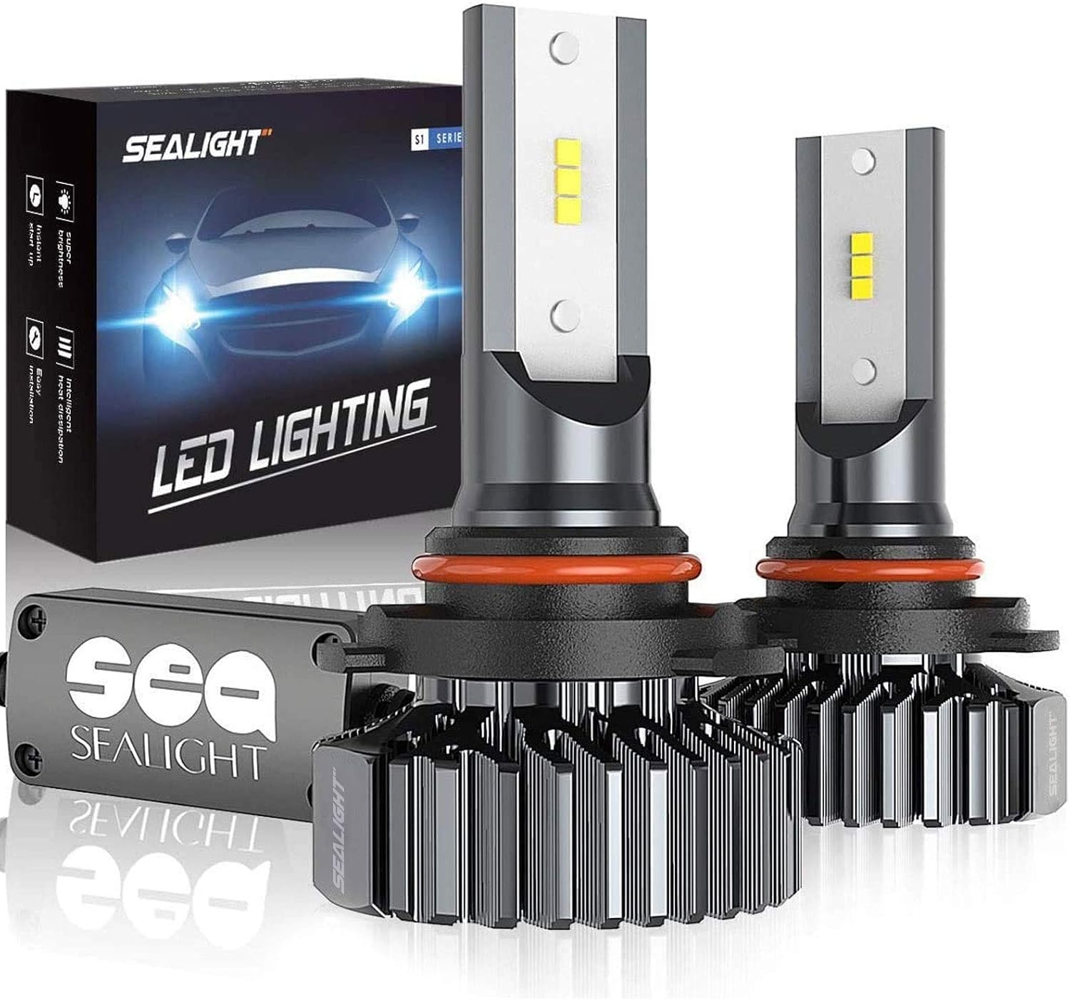 9005/HB3 LED High Beam Headlight Bulbs Conversion Kit, DOT Approved