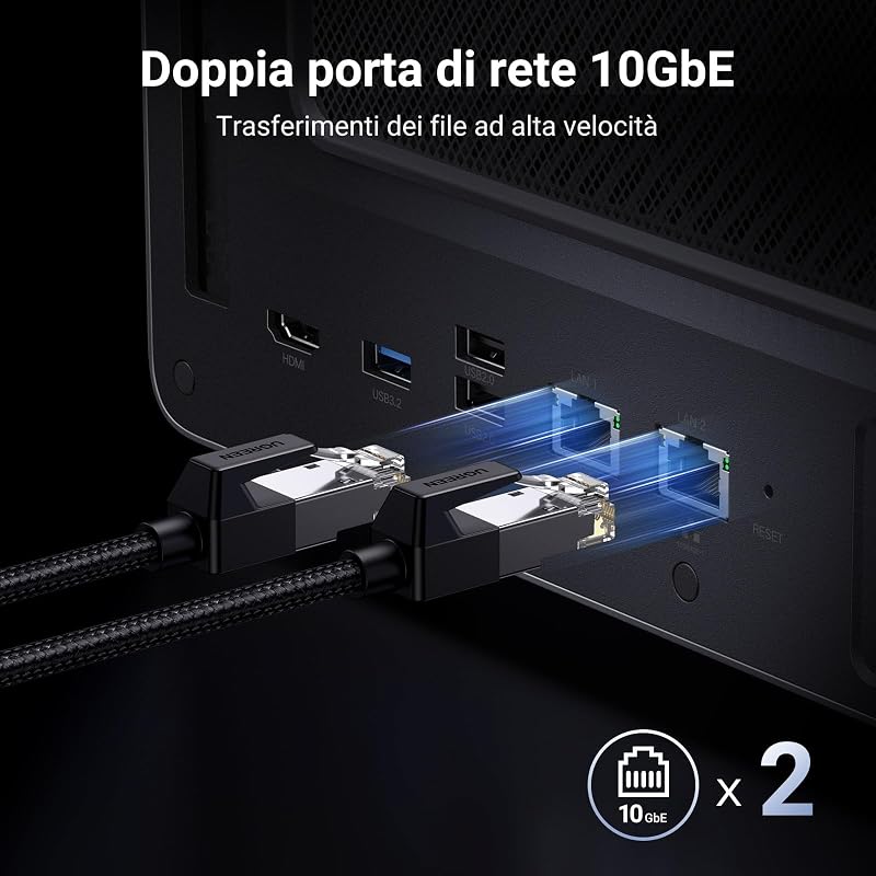 NASync DXP6800 Pro NAS 6 vani per team e aziende (senza HDD)
