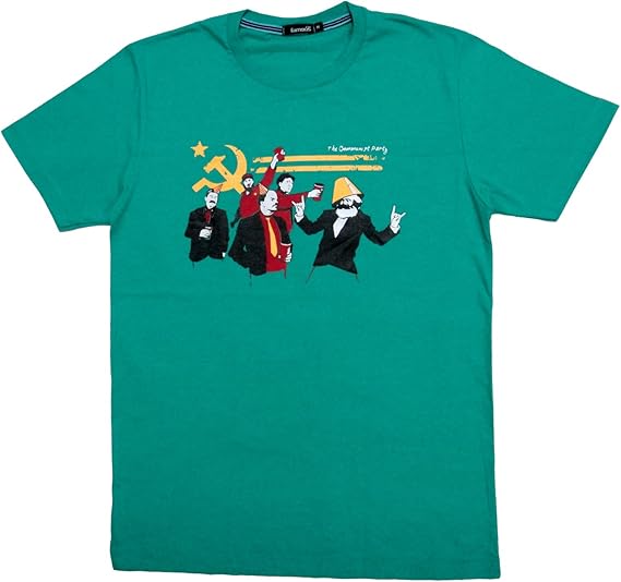 Amazon 赤いパーティ Communist Party おもしろ ジョーク 半袖 ネタ Tシャツ グリーン Tシャツ カットソー 通販