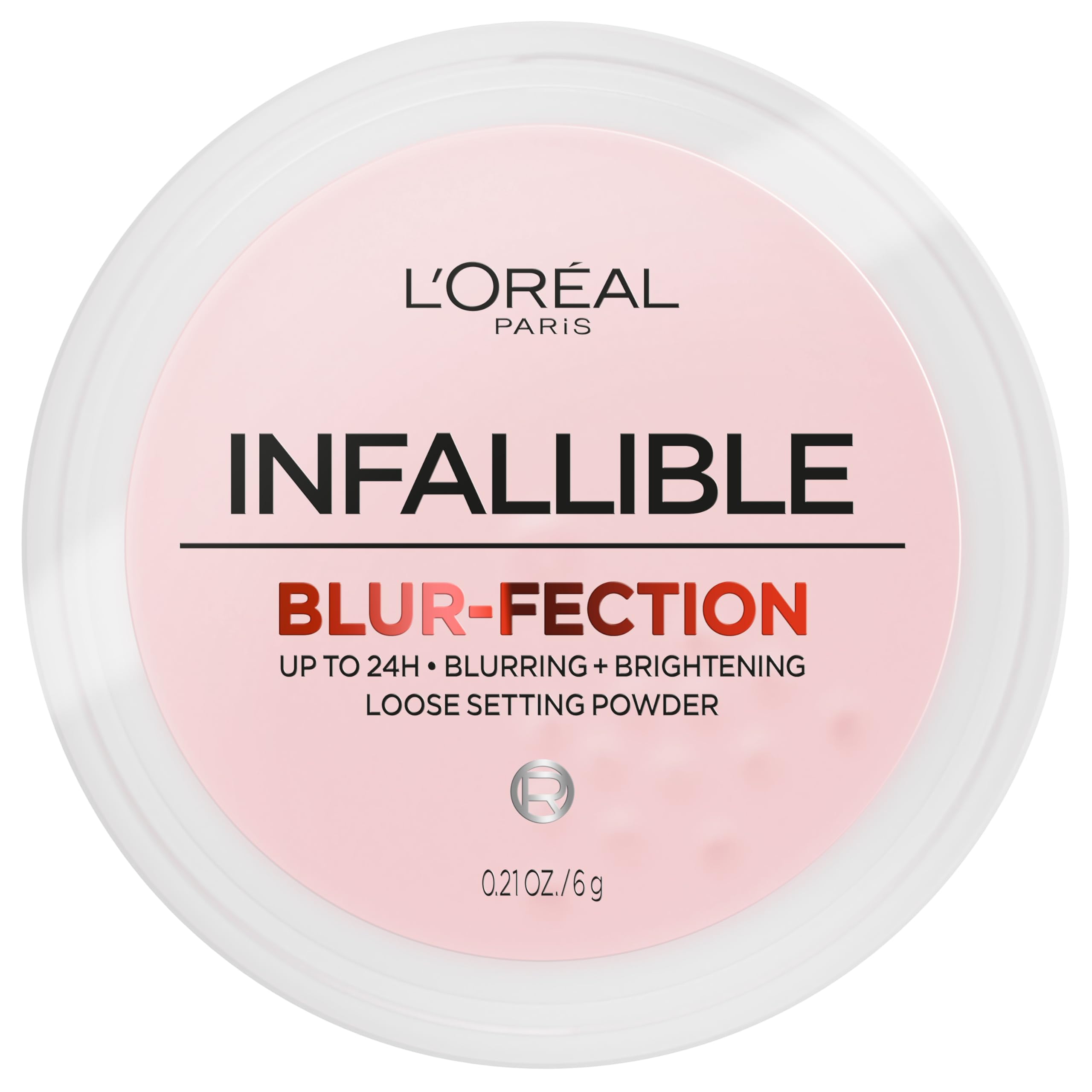 Photo 1 of L'Oreal Paris Infallible Blur-fection Longwear Loose Setting Powder, Blurring Face Powder With Up to 24HRs of Wear, Brightening Deep Pink, 1 Kit