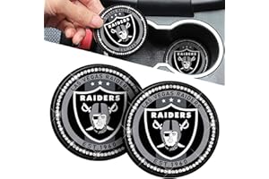 AOLLPU Aoolpu 2PCS Car Cup Holder Coasters Accessories, 2.75-Inch Car Interior Coasters Accessories for Football Fans, Durable Non Slip Silicone Mat for All Vehicles