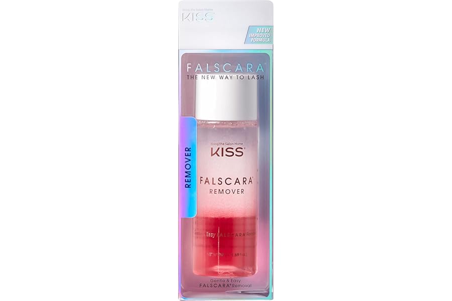 KISS Falscara DIY Eyelash Extension Remover with Natural Rosewater – Gentle Soothing Nourishing Eye Cleanser for Removal of Artificial False Synthetic Eyelashes, Lash Wisps, and Bond & Seal Adhesive