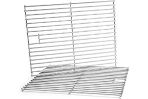 FIRXZYMZ 17 inch Grill Grates for Nexgrill 4 Burner 720-0830H, 720-0830D, 720-0783E, 5 Burner 720-0888, 720-0888n 720-0888s, Stainless Steel Cooking Grids for Kenmore 122.16119, Uniflame GBC981W Grills