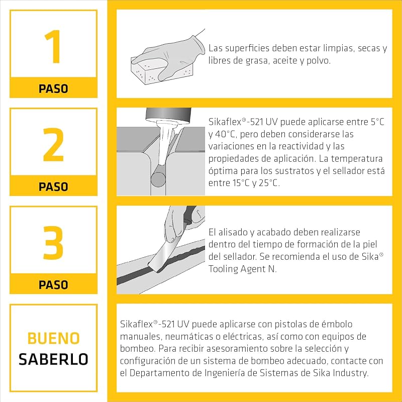 - Sellador poliuretano híbrido - Sikaflex 521 UV - Blanco - 300ml