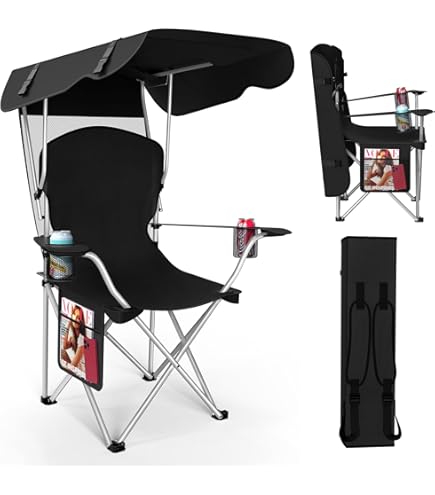 PLKO Silla De Camping Portátil Doble Con Toldo Para Sillas De