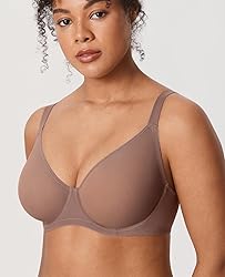 DELIMIRA Women's Cosnufy Sheer Mesh Bra Full