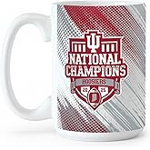 Logo Brands NCAA Indiana Hoosiers College Football Playoff 2026 National Champions 15 oz Ceramic Coffee Mug - CFP Design - Collectible & Keepsake For Alumni & Fans