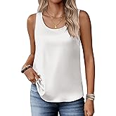 Zeagoo Silk Satin Tank Tops for Women Scoop Neck Sleeveless Camisole Tops 2026 Summer Basic Blouses
