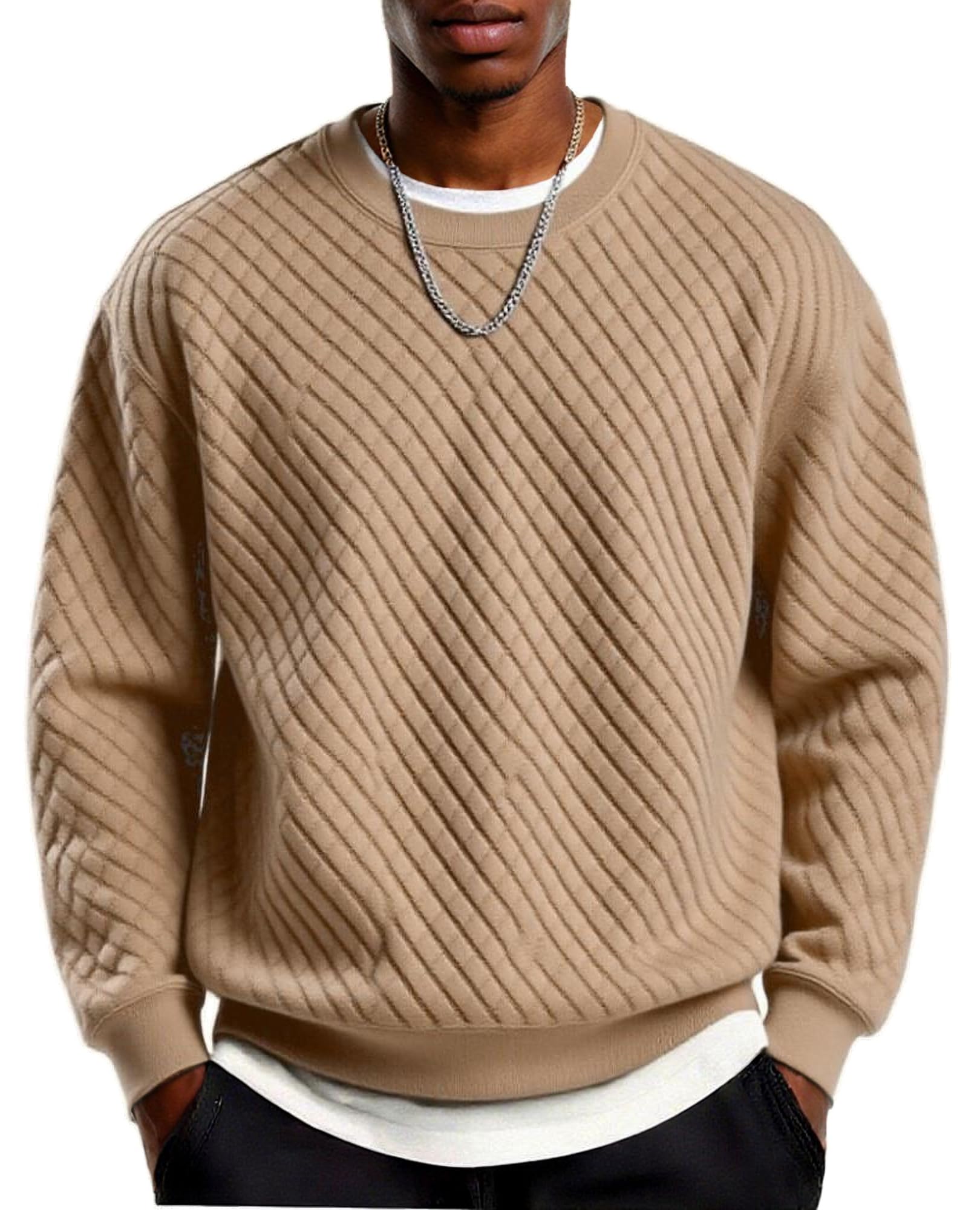 COOFANDY Men's Crewneck Sweatshirts Long Sleeve