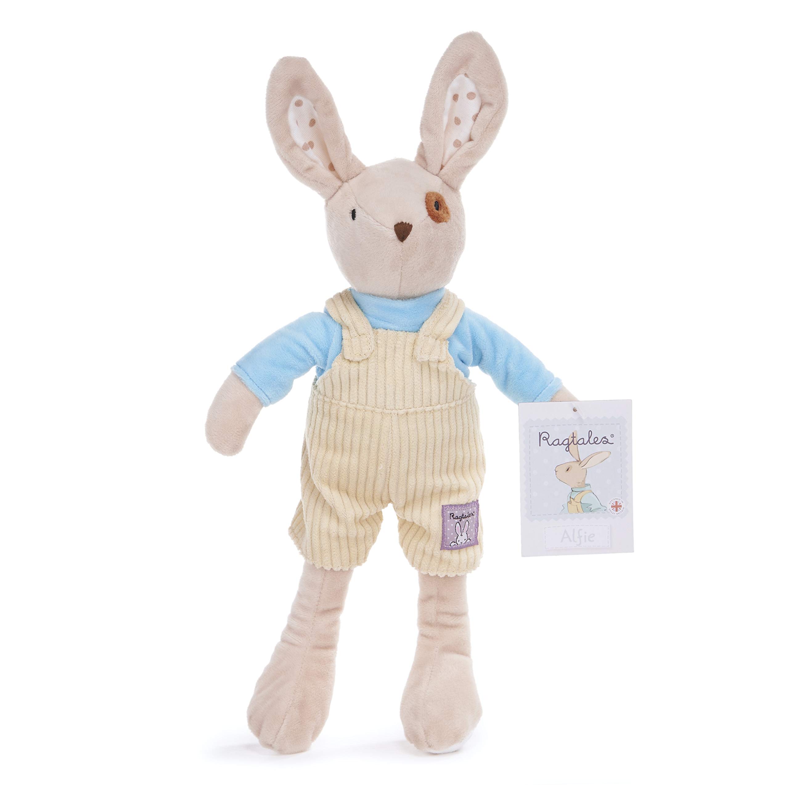 Ragtales R324 Alfie Rabbit Bay Collection 13' Soft Toy (35cm), Multi-Colour