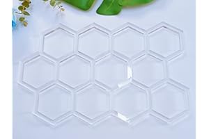 YUXUANISH Honeycomb Router Template,Acrylic Honeycomb Woodworking Template,Router Inlay Jig for Woodworkers and Makers (12''x 7.875")