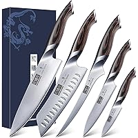 HOSHANHO 5 Pieces Knife Set, Japanese High Carbon Stainless Steel Kitchen Knife Sets, Professional Ultra Sharp Chef Knives Se