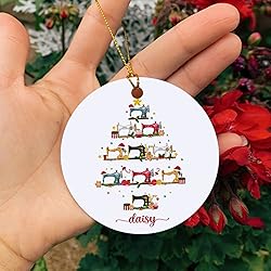 Personalized Sewing Machine Tree Ornament Christmas