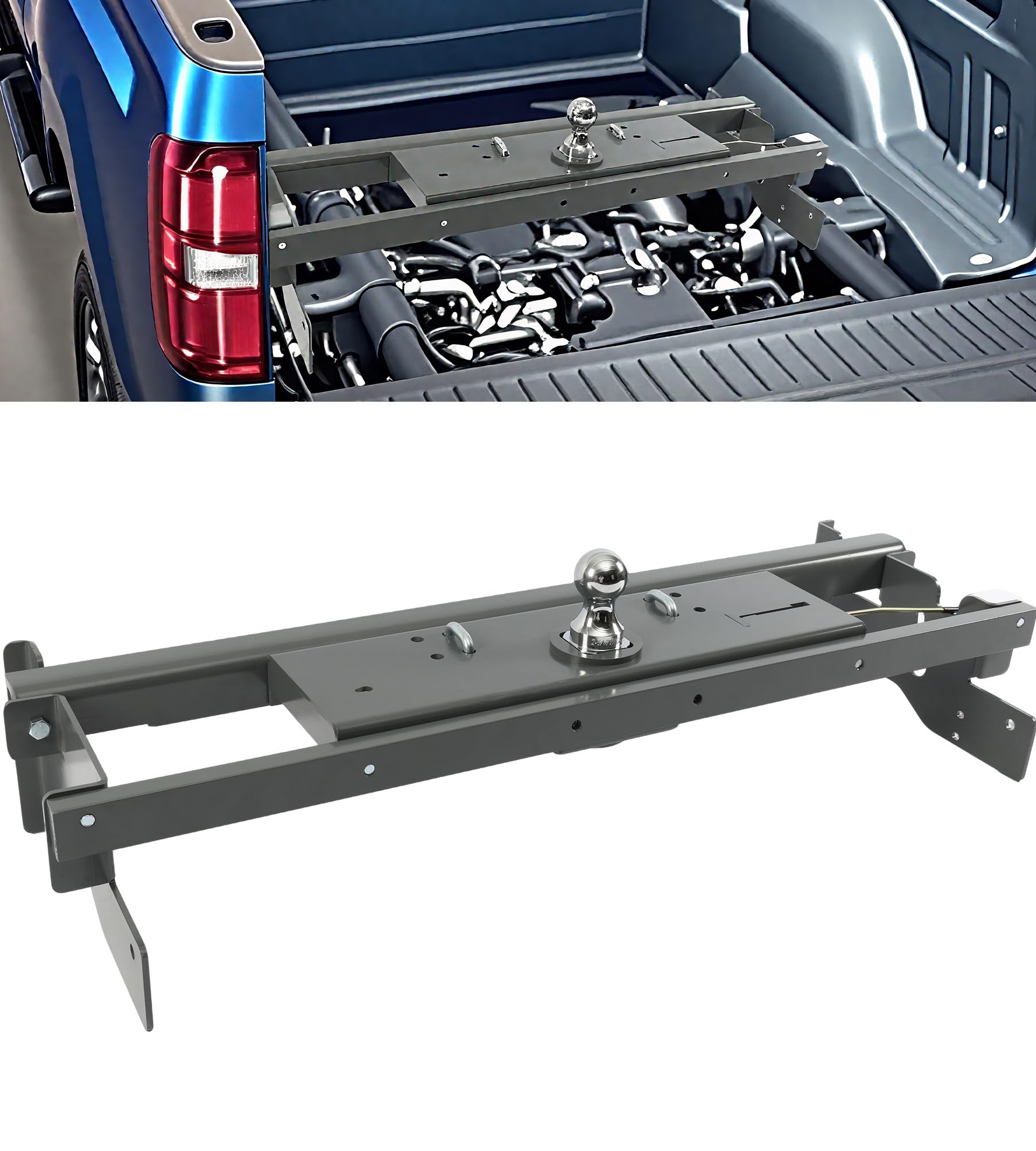 Photo 1 of Mepareri Heavy-Duty Gooseneck Hitch Fit for 2003-2009 Dodge 2500 & 3500 Trucks and 2010-2012 Ram 2500 & 3500 Diesel Trucks, 30k lbs GTW for Towing Trailers/Livestock/Boats/Cargo, Hide-Away Ball Design