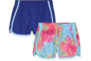 C9 Champion Girls Shorts - 2 Pack Athletic Woven Running Shorts for Kids