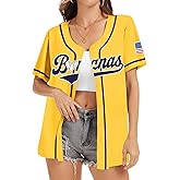 Baseball Button Up Shirt for Women Quick-Dry Graphic Baseball Game Day Fan Jersey Short Sleeve Tops