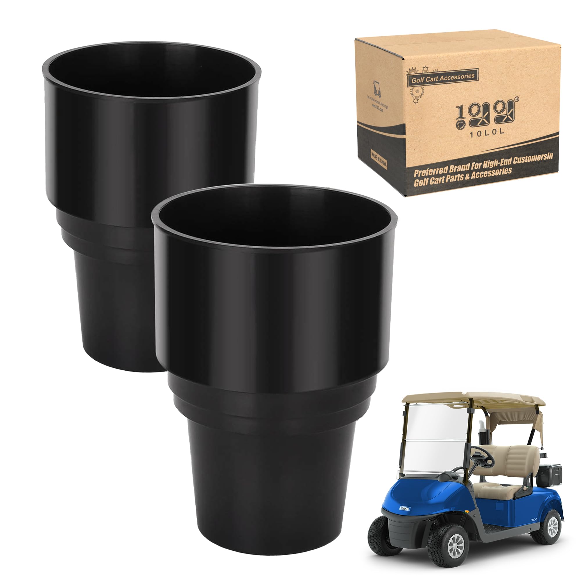 Photo 1 of 10L0L Universal Golf Cart Heater Cup Propane Cup Holder for Yamaha EZGO Club Car, for 16.4 oz Portable Propane Heater Cup Holder Adapter (2 Pack)