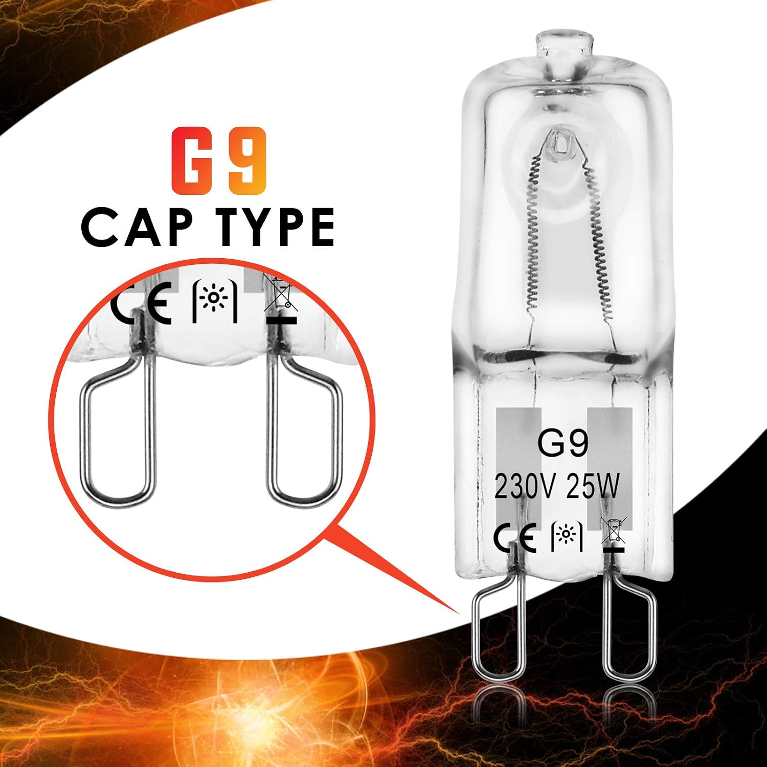BROTOU G9 25W Halogen Bulbs, 230V 500LM 2800K Warm White Capsule Bulbs, Dimmable (12 Pack, 25, Watts), 12 Count (Pack of 1) - Image 5
