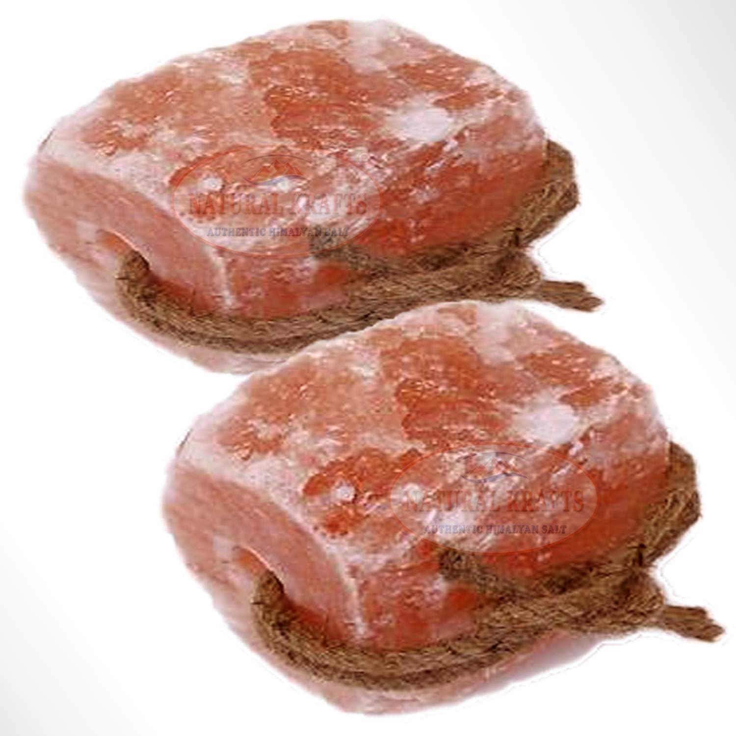 Natural Krafts SALT LICK PINK WITH ROPE 2.23 KG PACK OF 2 SUITABLE