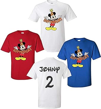 playeras de cumpleaños de mickey mouse