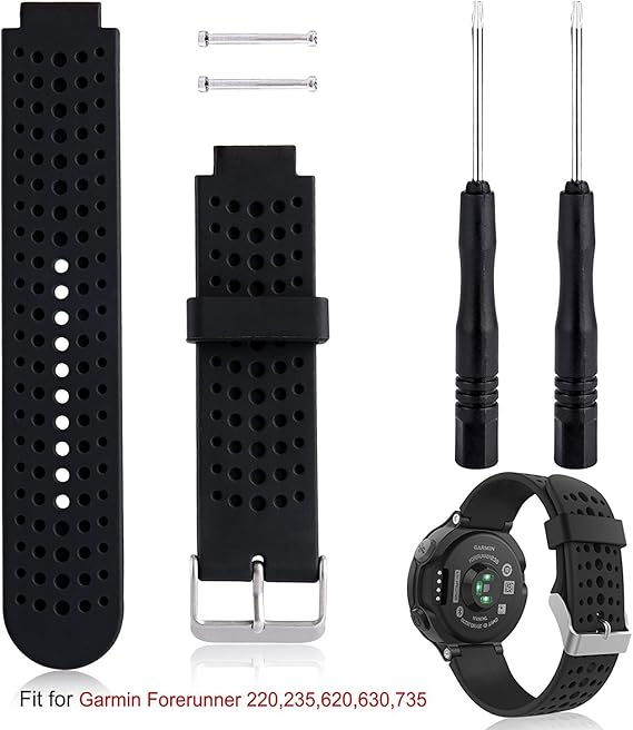 Rukoy Strap For Garmin Approach S20/Forerunner 235 Watch, Soft Silicone