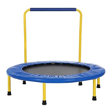 Busyall Trampolino Elastico Per Bambini Pieghevole Da Giardino Fitness Casa Con Maniglia Di Supporto Tappo Di Sicurezza Ad Alta Elasticità Diametro