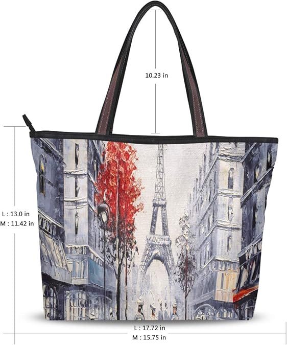 Mnsruu Large Tote Bag Shoulder Bag Ea Cau E I Oͽ ޥe A E I Ae Schiller Town Arts Oil Paint Travel Totes Luggage Travel Gear Intunedrinks Com