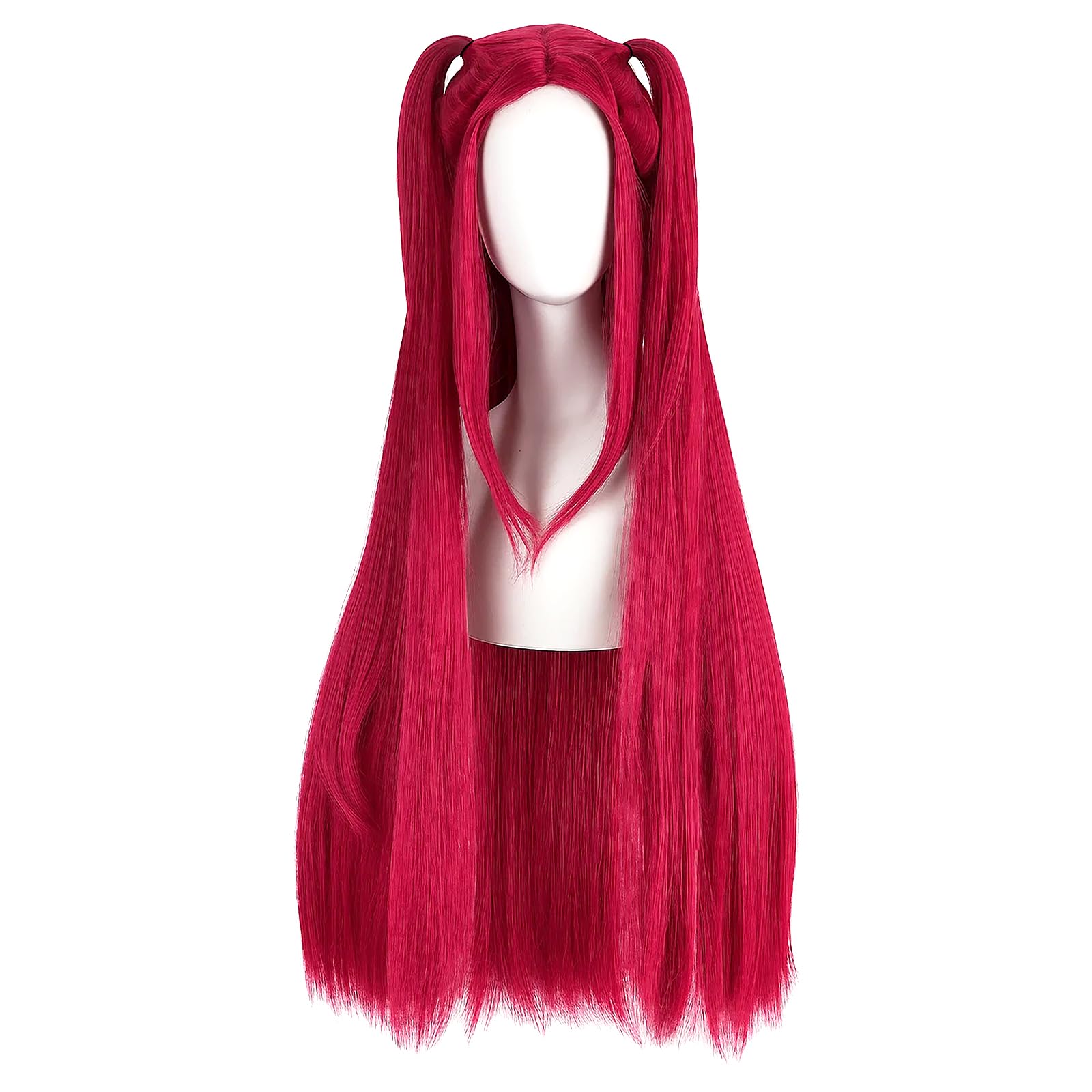 Photo 1 of Anime Pop Singer Braid Coplay Wig Purple Red Pink Black Long Short Halloween Costume Wigs Adult Women Braid Hair Prop (Pink)