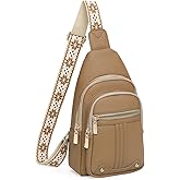 GAEKEAO Sling Bag for Women Crossbody Bags Fanny Pack Vegan Leather Chest Bag Travel Shoulder Belt Purse Backpack Gifts
