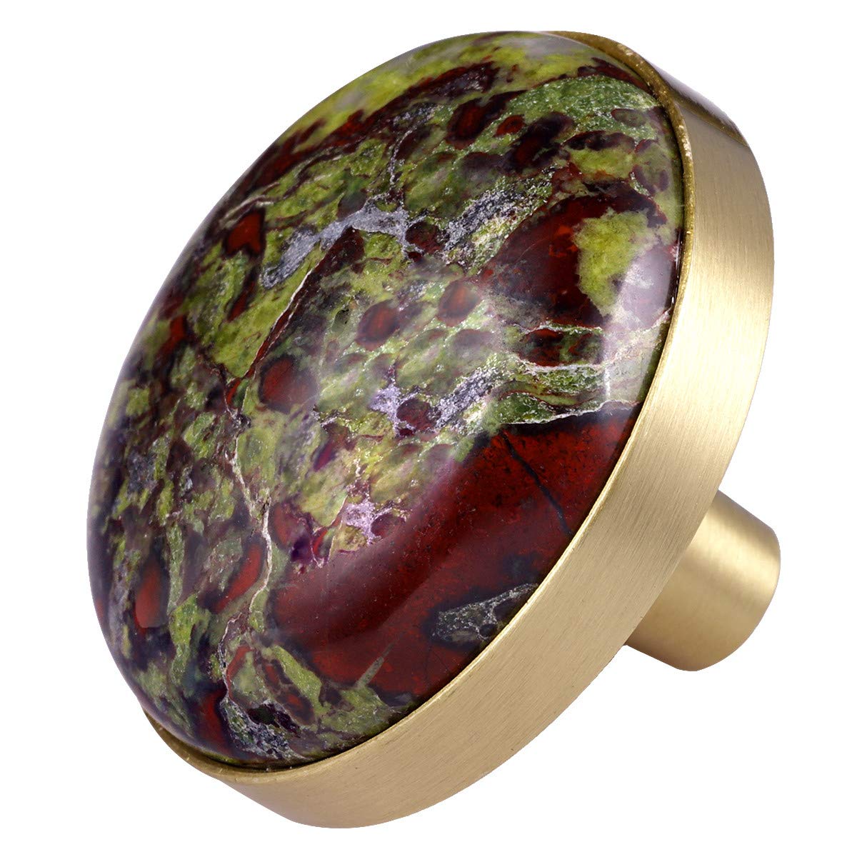 Mookaitedecor Set of 4 Round Drawer Knobs 32 mm Crystal Stone Cabinet Knob Pull Handle, red