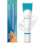 Aroamas Scar Advanced Scar Gel - Medical-Grade Silicone Scar Gel to Help Improve The Appearance of Scars and Stretch Marks for Face & Body - 45g