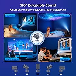 WISHOLY Projector with WiFi and Bluetooth, Mini