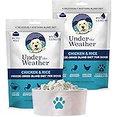 Under the Weather Bland Diet for Dogs | Easy to Digest for Sick Dogs | Always Be Ready | Contains Electrolytes - All Natural Freeze Dried 100% Human Grade Meats | 2 Pack - Chicken, Rice - 6oz