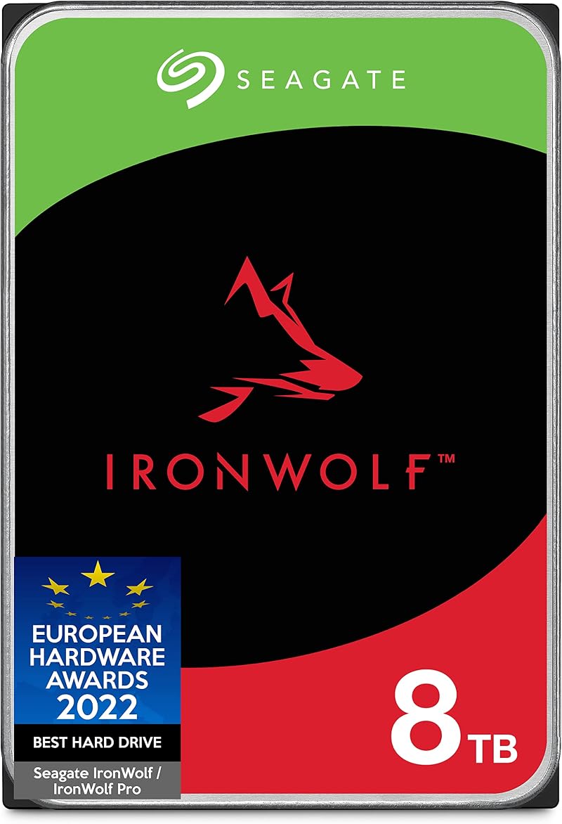 Seagate IronWolf 8TB NAS HDD ST8000NT002 CMR 7200 RPM 256MB Cache SATA 6Gb/s
