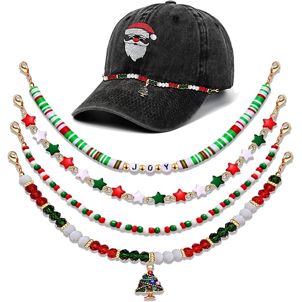 2412 6pcs Trucker Hat Chain For Women Happy New Year Star Champagne Amazon.com: 6PCS Trucker Hat Chain for Women Happy New Year  main image 2