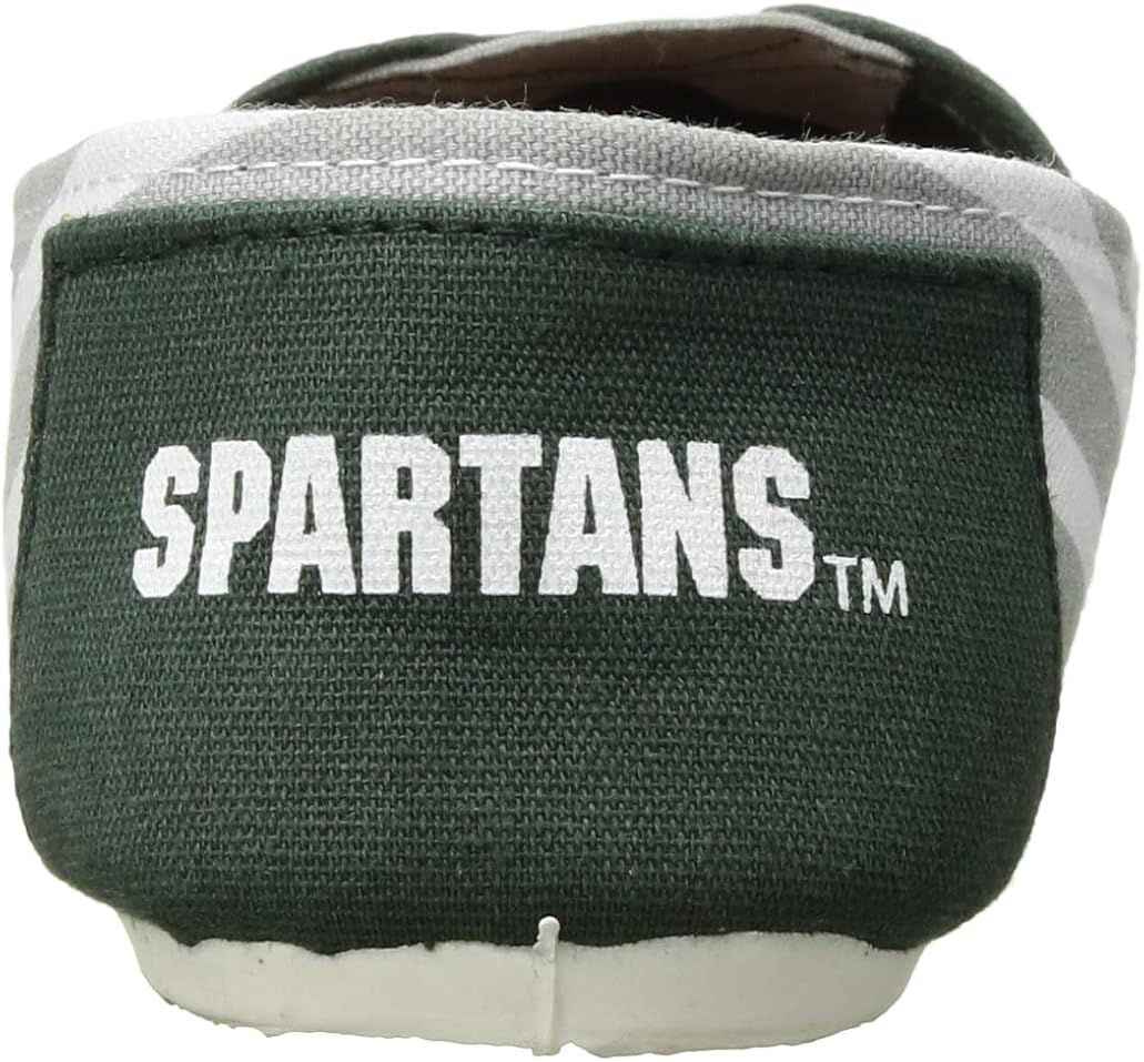 FOCO NCAA Womens College Canvas Stripe Slip On Shoes : Clothing