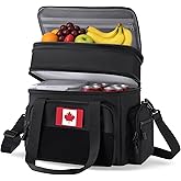 16 L Insulated Lunch Bag for Men Women, Double Deck Tactical Cooler Lunchbox with Leak Resistant Liner, Adjustable Shoulder S