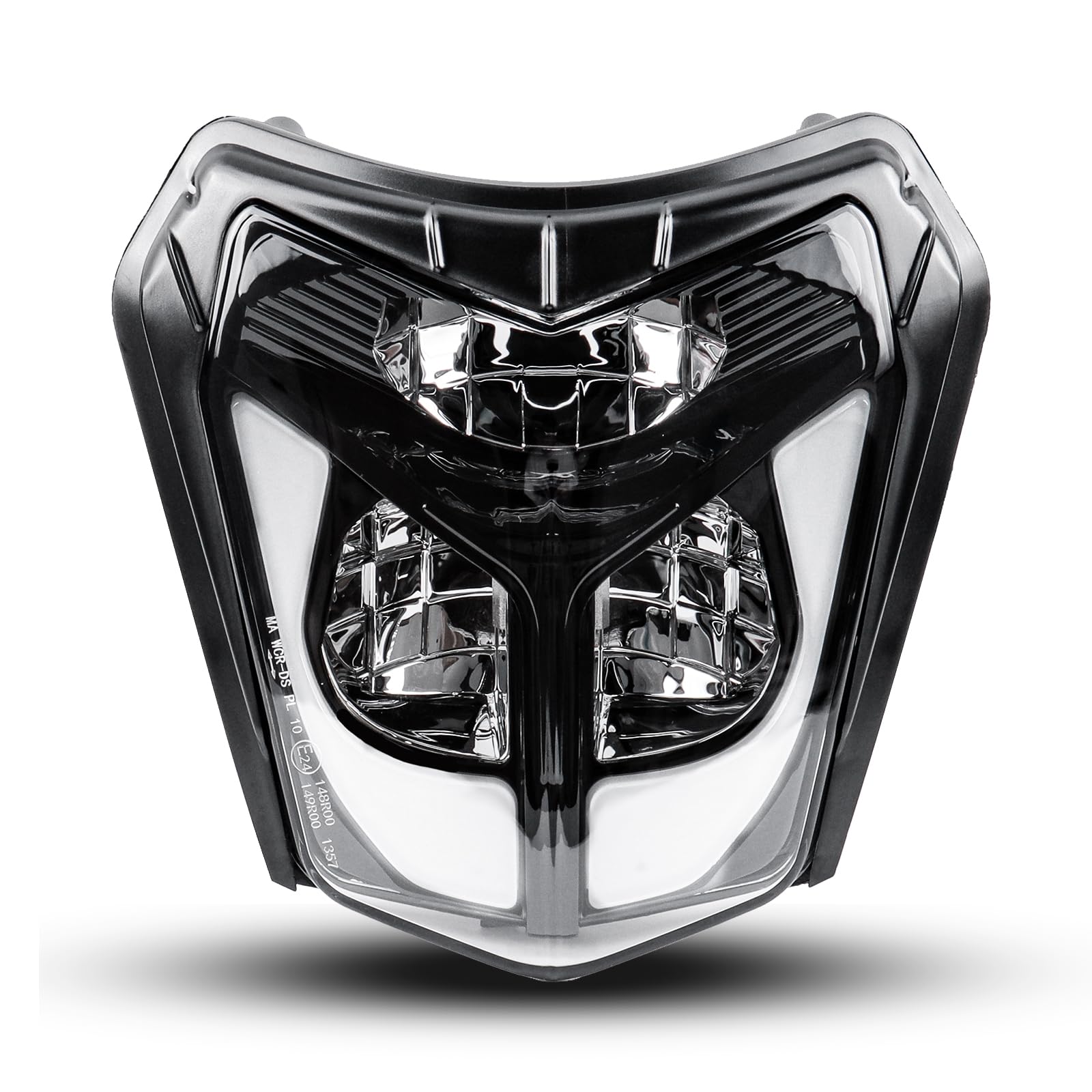 BICYACO DOT LED Dirt Bike Headlight, 40W 2700LM Universal Motorcycle Headlamp with DRL Hi/Lo Beam, IP67 Waterproof Front Light Compatible with EXC XCW SXF SX 125 250 300 350 450 500 Pit Bike Enduro Image