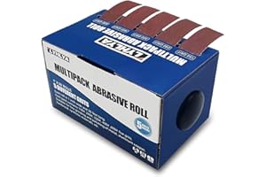 5 Rolls Sandpaper, 2,5cmx8m Sand Paper Abrasive Paper with Dispenser Emery Cloth Roll for Wood Furniture Finishing Metal Sand